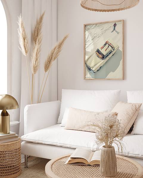Quadro Snow Stop Faggio massello - Vetro acrilico - 42 x 52 cm