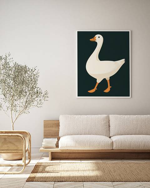 Quadro The Elegant Walker Faggio massello - Vetro acrilico - 52 x 62 cm