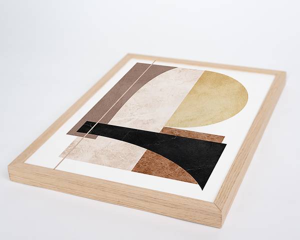 Bild Abstract Shapes in Amber Buche massiv - Acrylglas - 32 x 42 cm