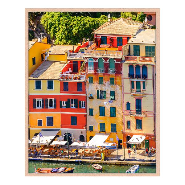 Afbeelding Portofino View massief beukenhout - acrylglas - 42 x 52 cm