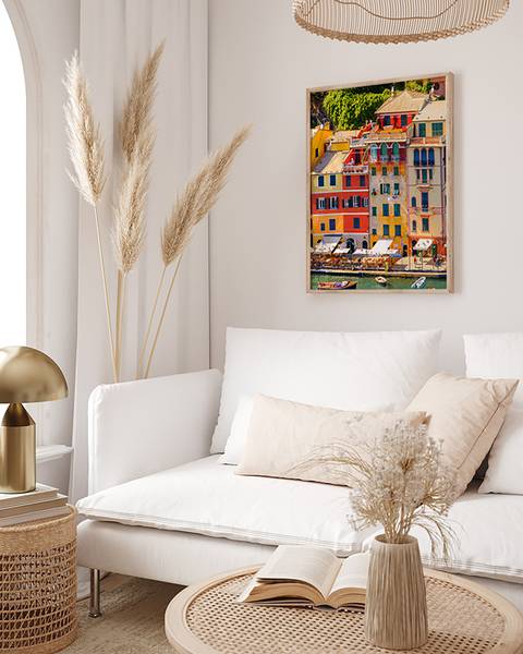 Afbeelding Portofino View massief beukenhout - acrylglas - 42 x 52 cm