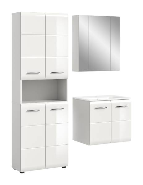 Badset Amethian 3-teilig Kombi J Hochglanz Weiß