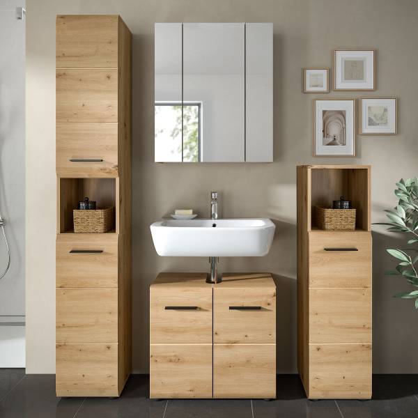 Badset Amethian 4-teilig Kombi V Eiche Artisan Dekor