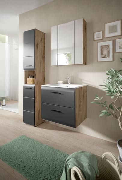 Ensemble de salle de bain Amethian 3 Noir mat