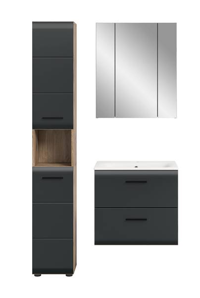 Ensemble de salle de bain Amethian 3 Noir mat