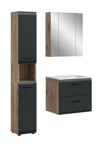 Ensemble de salle de bain Amethian 3 Noir mat