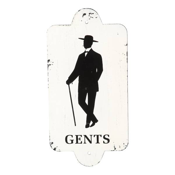 Metallbild Gentlemen Stahlblech - Antik