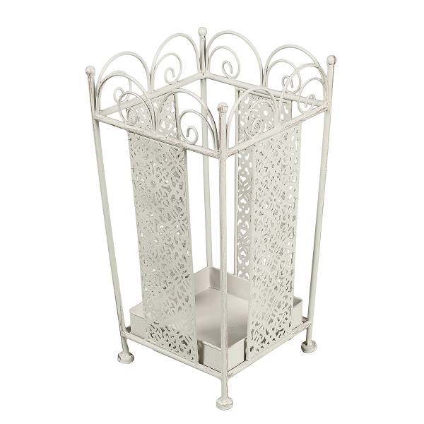 Porte-parapluies Kolei fer - blanc antique