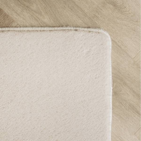 Kurzflorteppich Joy 1400 Filz / Polypropylen - Creme - 120 x 160 cm