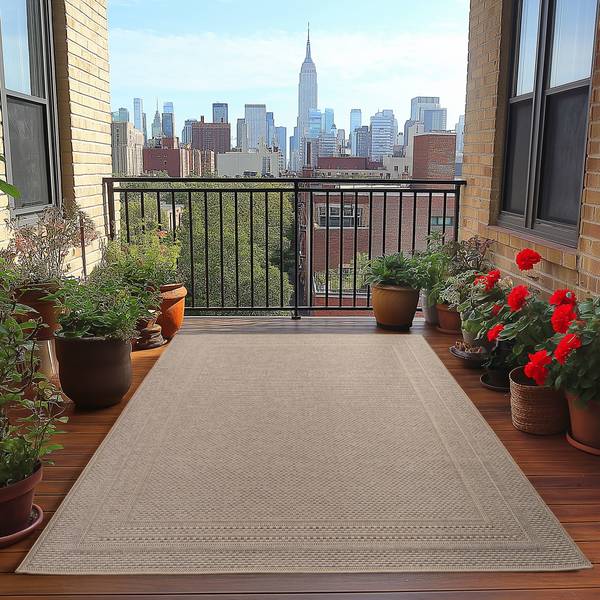 Outdoorteppich Desert 1304 Polypropylen - Beige - 120 x 170 cm