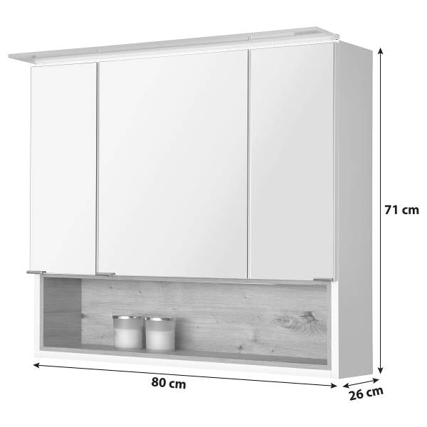 Badset Vastag 3-teilig Holzwerkstoff - 115 x 141 x 47 cm