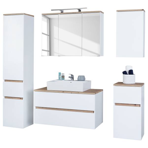 Set 5 mobili Padosa mobile lavabo 100 cm Materiale a base lignea - 180 x 182 x 47 cm