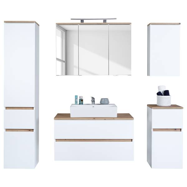 Set 5 mobili Padosa mobile lavabo 100 cm Materiale a base lignea - 180 x 182 x 47 cm