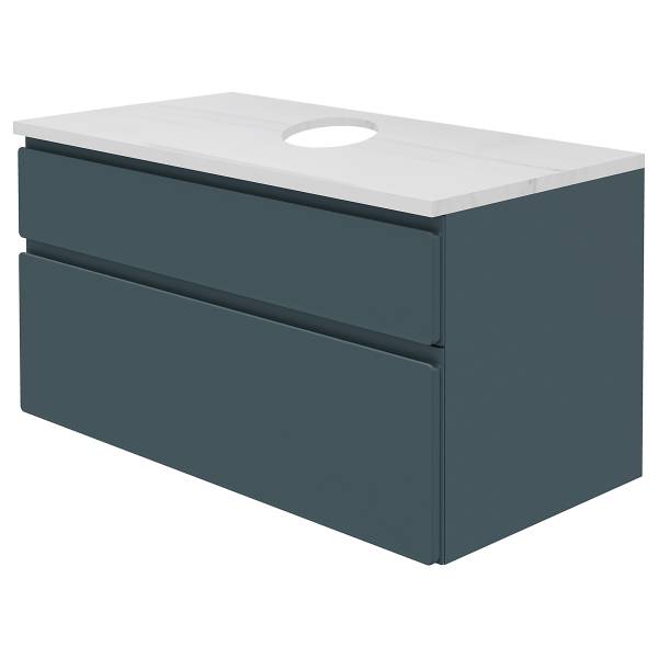 Set di 4 mobili da bagno Balatoni Blu scuro