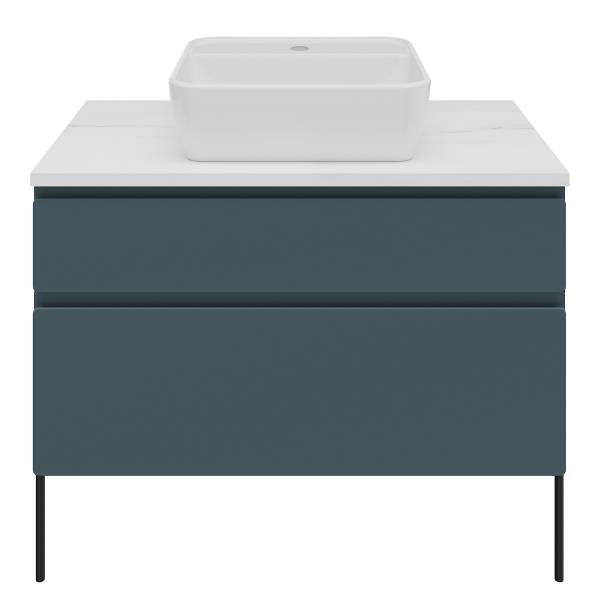 Set di 4 mobili da bagno Balatoni Blu scuro