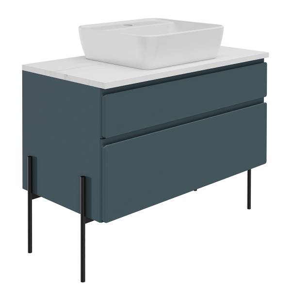 Set di 4 mobili da bagno Balatoni Blu scuro
