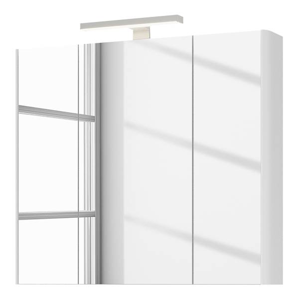 Badset Pajorok 2-teilig Weiß - Holzwerkstoff - 80 x 128 x 45 cm