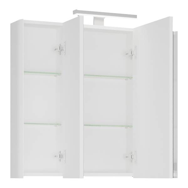 Badset Pajorok 2-teilig Weiß - Holzwerkstoff - 80 x 128 x 45 cm