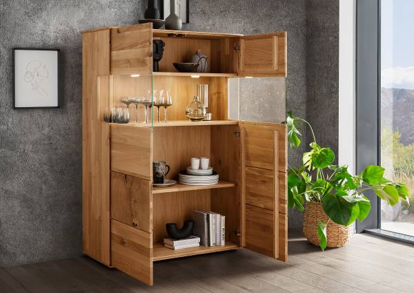 Credenza con illuminazione Mieva rovere