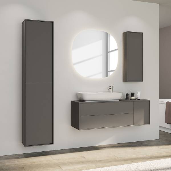 Badkamerset Cinner 4-delig plaatmateriaal op houtbasis - 190 x 180 x 45 cm