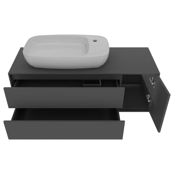 Badkamerset Cinner 4-delig plaatmateriaal op houtbasis - 190 x 180 x 45 cm