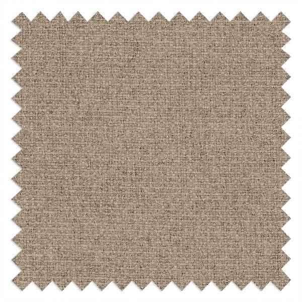 Ecksofa ALVENTO mit Longchair Strukturstoff Barda: Dunkelbeige - Longchair davorstehend rechts