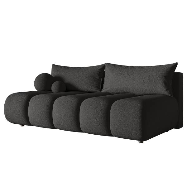Divano letto Dandelino Mini Nero - Bouclé