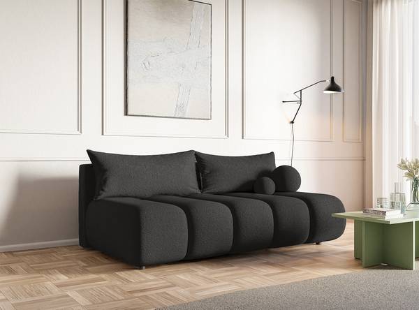 Divano letto Dandelino Mini Nero - Bouclé