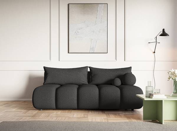 Divano letto Dandelino Mini Nero - Bouclé