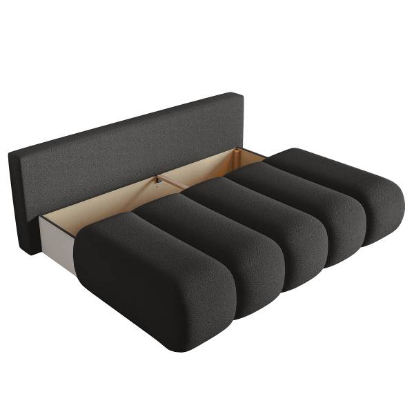Divano letto Dandelino Mini Nero - Bouclé