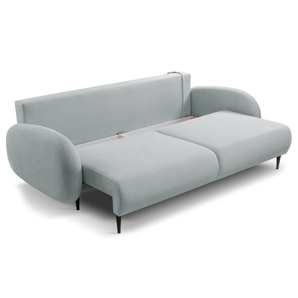 Divano letto Bafra Velluto Cassie: greige