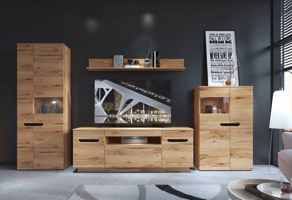Vitrinekast Boruga eikenhouten look