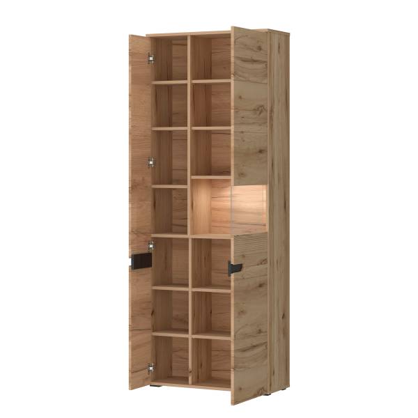 Vitrinekast Boruga eikenhouten look