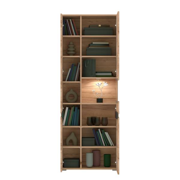 Vitrinekast Boruga eikenhouten look