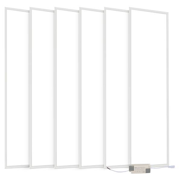 LED-Panel Back-Lit 10675 120x30 6er-Set Polypropylen / Aluminium - 1-flammig