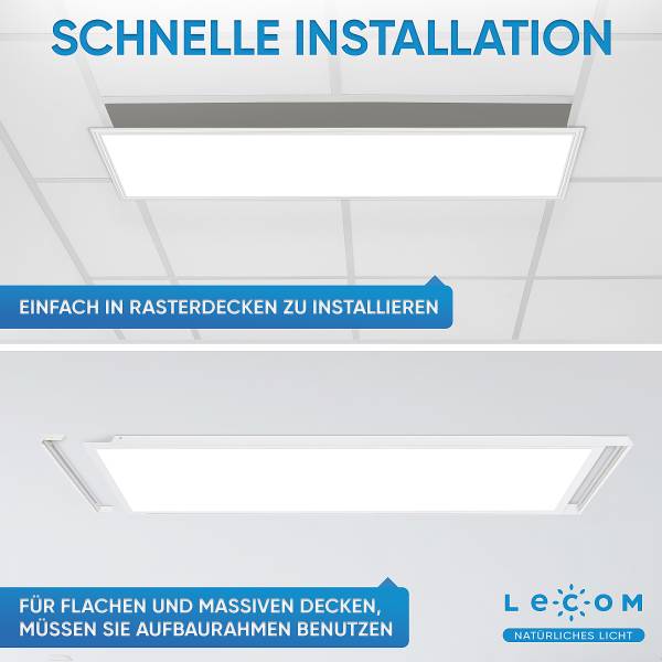 LED-Panel Back-Lit 10675 120x30 6er-Set Polypropylen / Aluminium - 1-flammig