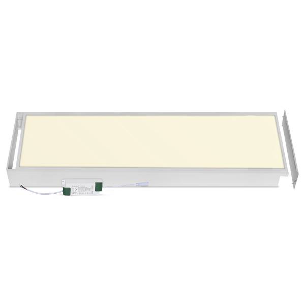 Pannello a LED Lecom 11306 120x30 Vetro fumé / Alluminio - 1 punto luce