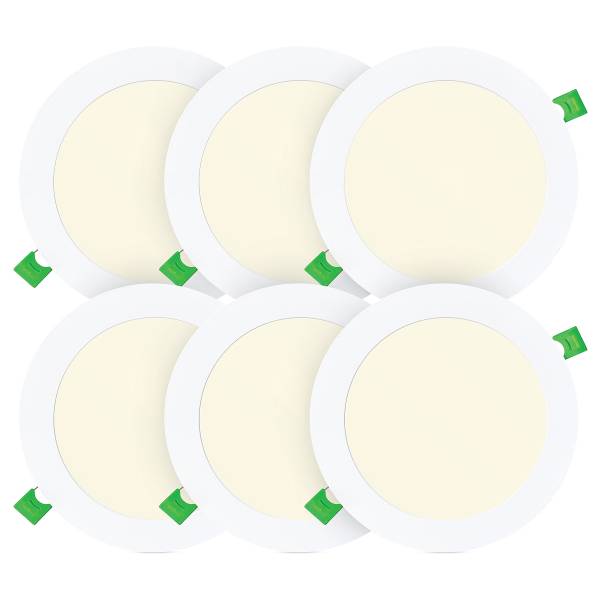 Set 6 lampade a incasso Lecom 10439 17cm Vetro fumé / Alluminio - 1 punto luce