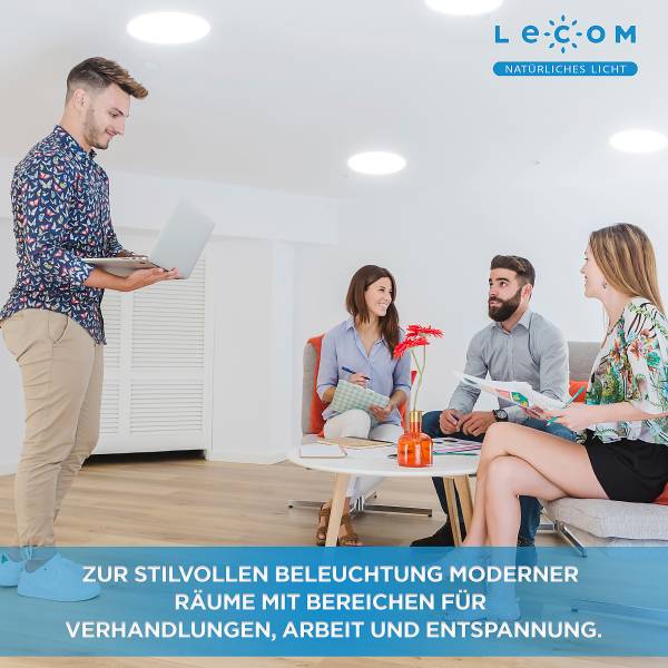 Einbaustrahler Lecom 10477 30cm 6er-Set Polypropylen / Aluminium - 1-flammig