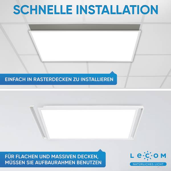 Panneau LED Lecom 10972 120x60 Polypropylène / Aluminium - 1 ampoule
