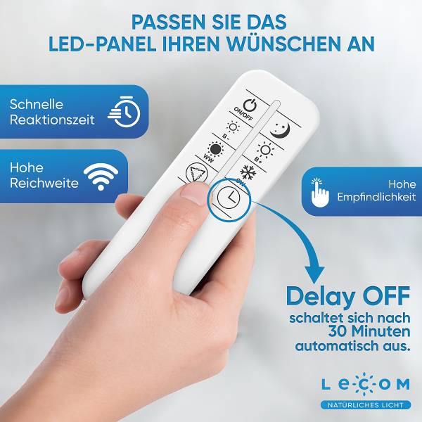 Set 3 pannelli a LED Lecom 13225 120x60 Vetro fumé / Alluminio - 1 punto luce