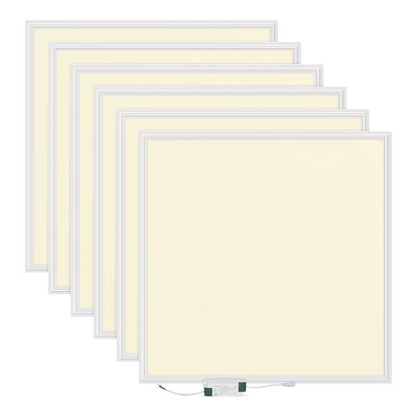 LED-Panel Lecom 11795 62x62 6er-Set Polypropylen / Aluminium - 1-flammig