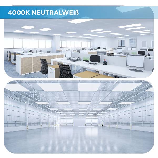 LED-Panel Lecom 11795 62x62 6er-Set Polypropylen / Aluminium - 1-flammig