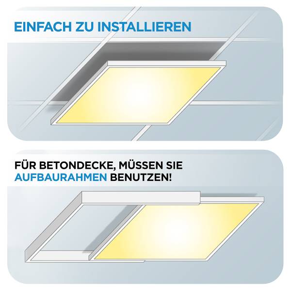 LED-Panel Lecom 11795 62x62 6er-Set Polypropylen / Aluminium - 1-flammig