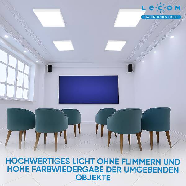 LED-paneel Lecom 11849 62x62 polypropeen/aluminium - 1-lichts