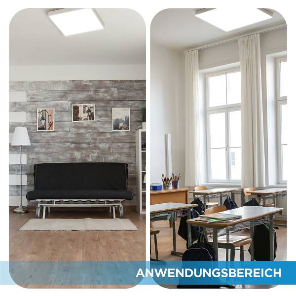 LED-paneel Lecom 11849 62x62 polypropeen/aluminium - 1-lichts