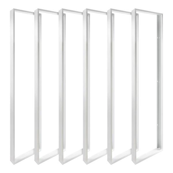 Aufbaurahmen Back-Lit 13843 6er-Set Aluminium - Weiß