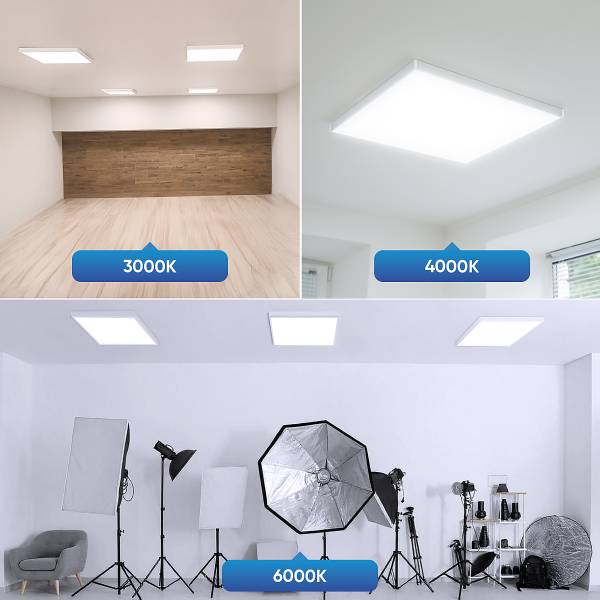 Pannello a LED Lecom 11016 62x62 Vetro fumé / Alluminio - 1 punto luce