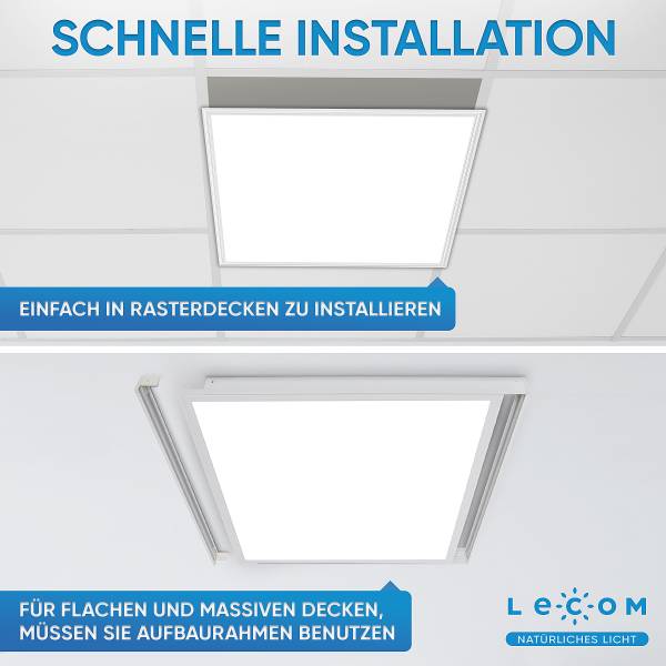 LED-Panel Lecom 10781 62x62 3er-Set Polypropylen / Aluminium - 1-flammig
