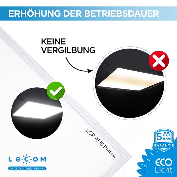 LED-Panel Lecom 10781 62x62 3er-Set Polypropylen / Aluminium - 1-flammig